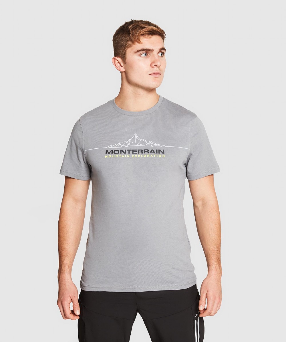 Download Cornell T-Shirt | Light Grey / Neon | Monterrain