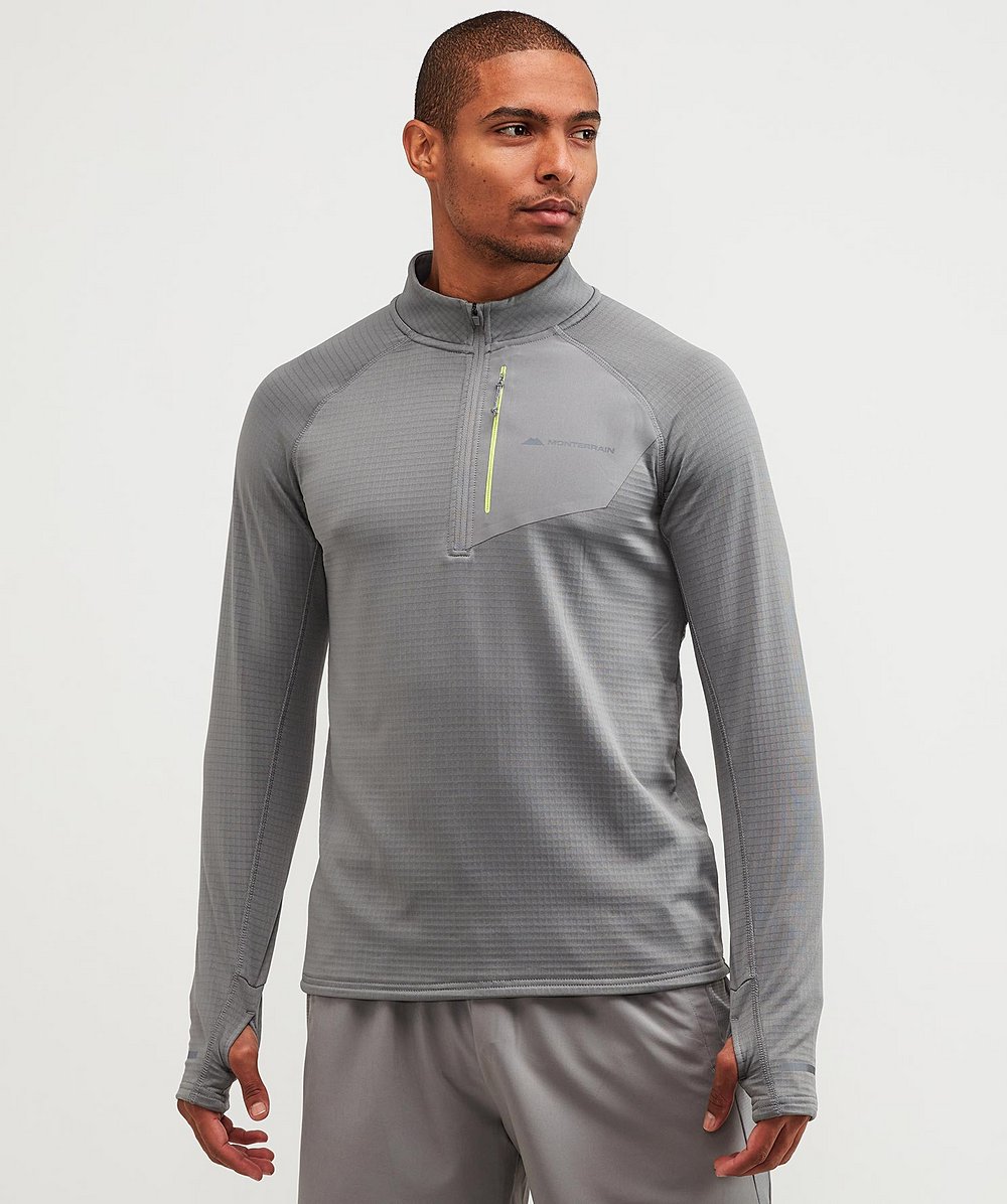 Accelerate 2.0 Quarter Zip Long Sleeve T-Shirt | Grey | Monterrain