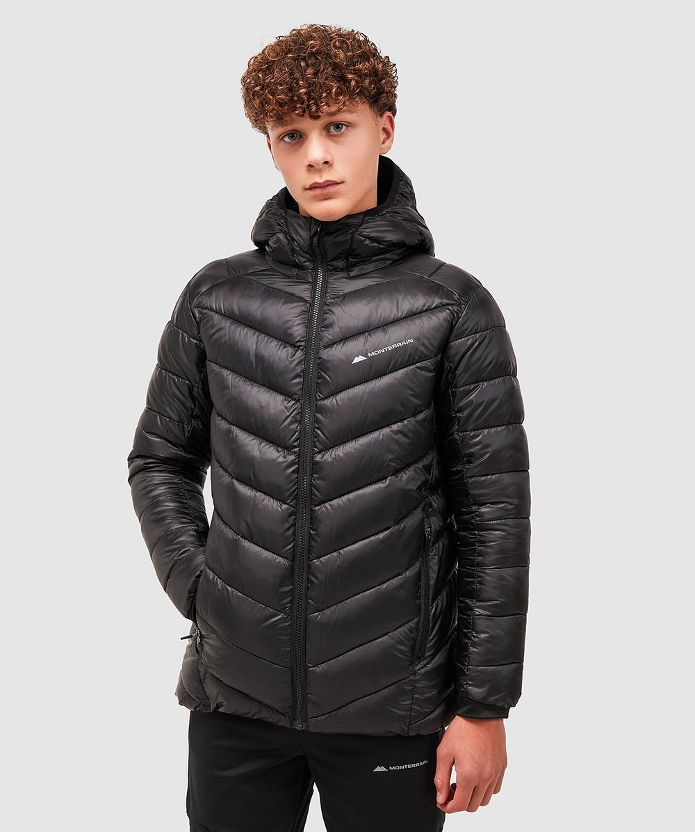 Junior Gradient Puffer Jacket | Black | Monterrain