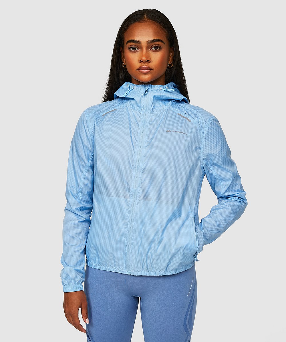 Womens Static Windrunner Jacket | Baby Blue | Monterrain