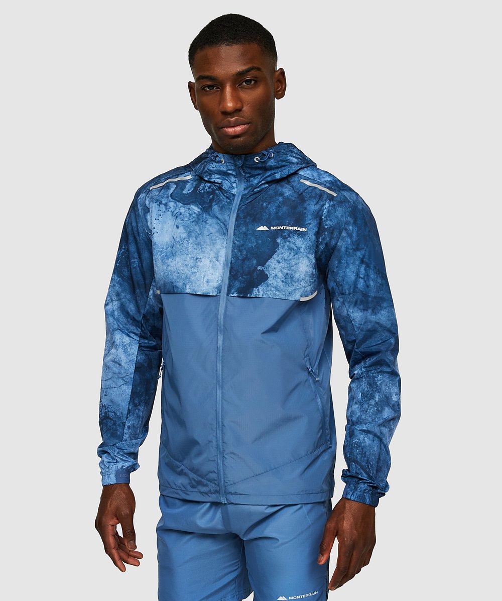 Glacial Windrunner Jacket | Optic White / Blue Horizon | Monterrain