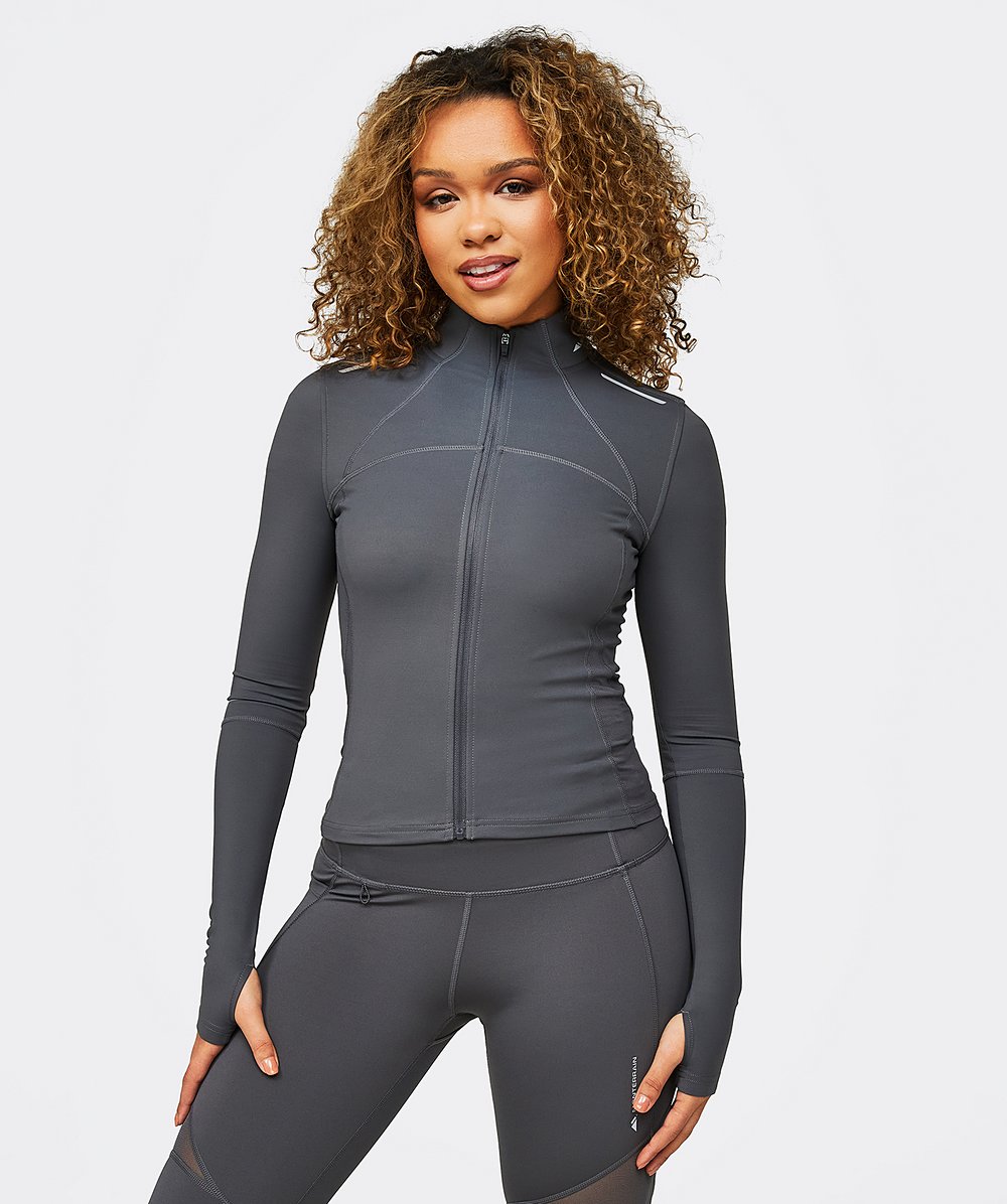 Womens Altitude Full Zip Long Sleeve Top | IRON GATE | Monterrain