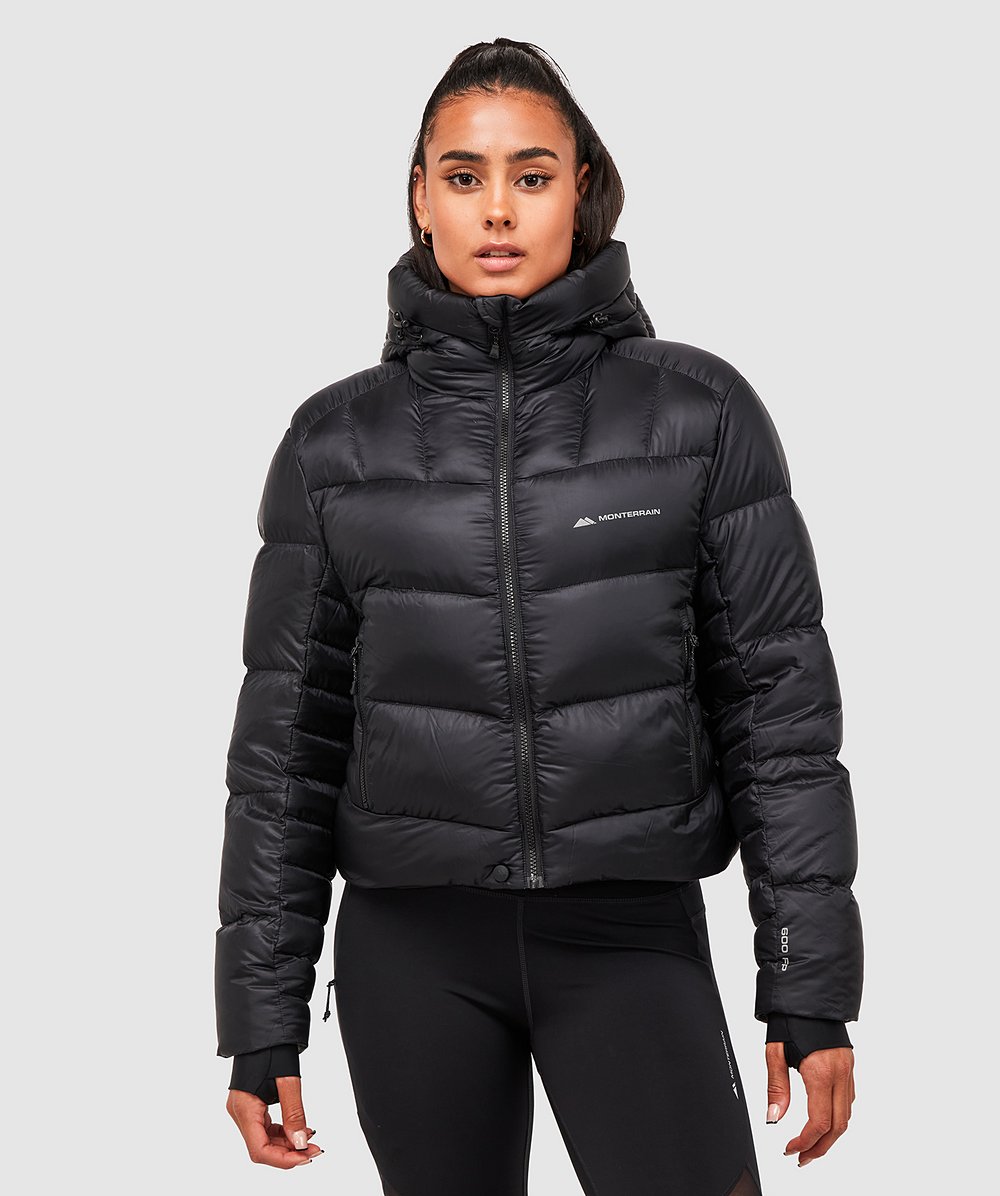 Womens Everest Down Puffer Jacket | Black | Monterrain