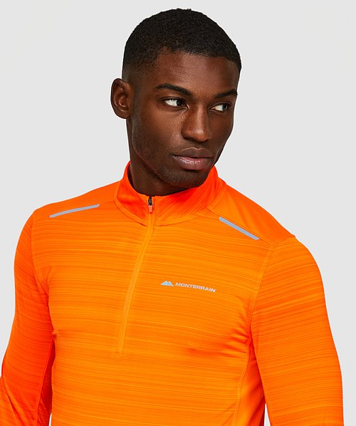 Orange long sleeve deals running top