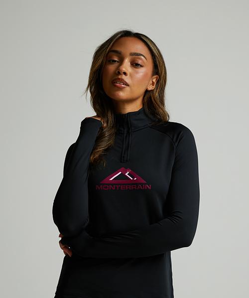 Womens Glide Quarter Zip Long Sleeve T-Shirt